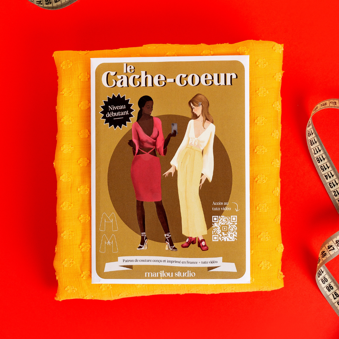 la patron facile cache cour avec tissu et mercerie en set