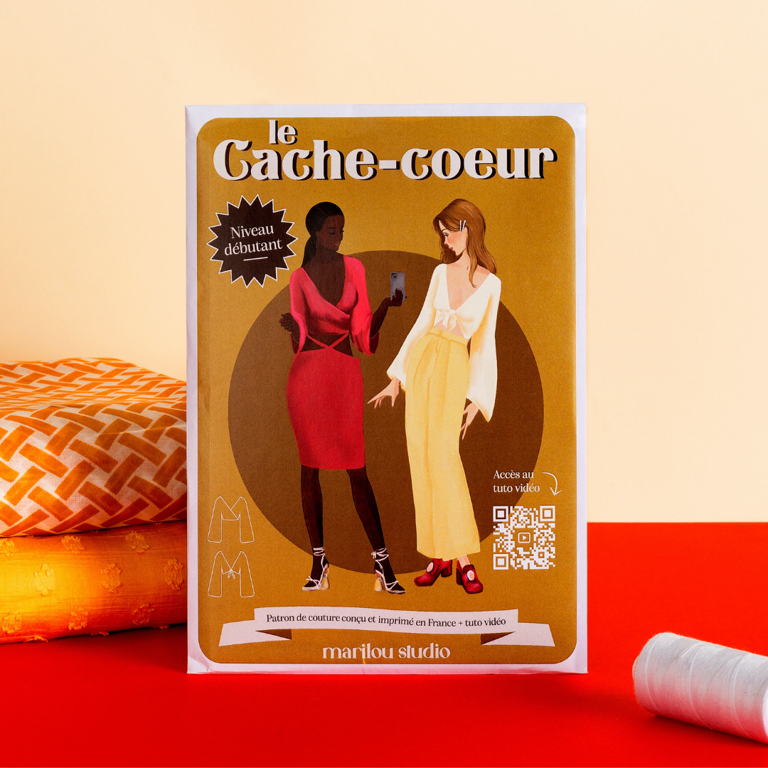 pochette du patron de couture le cache coeur de marilou studio