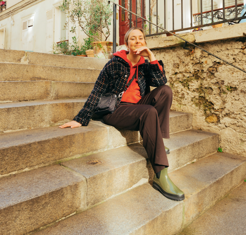 look avec le pantalon marilou studio porté