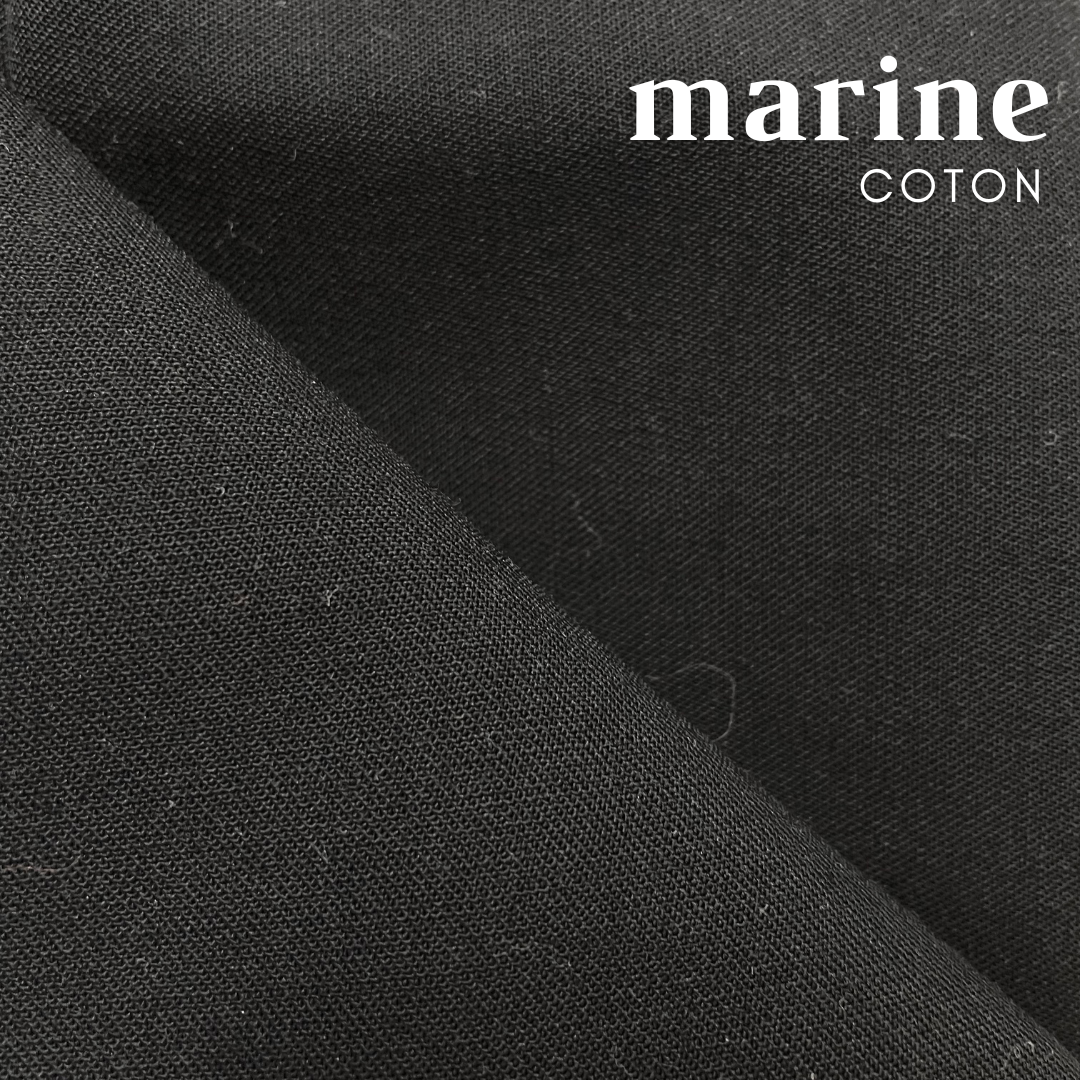 set couture de la jupe trapeze coton marine 